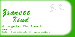 zsanett kind business card